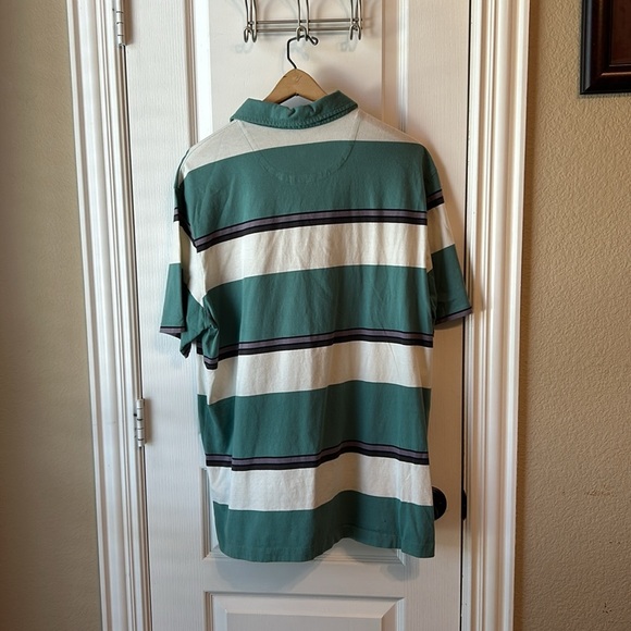 Bixby Nomad green and white polo preppy academia varsity tailgate fall football - Picture 5 of 5